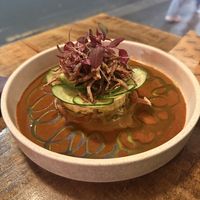 Dip of cactus, cucumber and macadamia cheesee  at MAIZ Mexican Food in Newtown