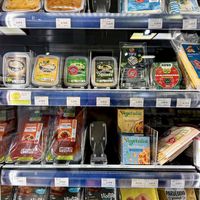 Hummus and charcuterie   at Herbolario Navarro in Illes Balears