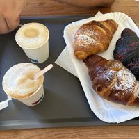 cornetti and cappuccini  at Gianna Bakery in Sicilia