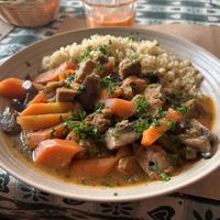 Bœuf Bouguinon aus Seitan   at L'Acoustic in Selestat