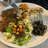 Comida macrobobiotoca. Excelente lugar para pasar a comer vegano y sano! De los pocos lugares en Pamplona ✔️  at Baratza Kafea in Pamplona