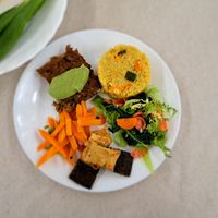 One Macrobiotic dish of the day.
We change the menu everyday.
Gluten free option. at Baratza Kafea in Pamplona