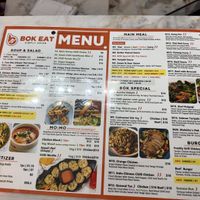 Menu    at BOK EAT in Niagara Falls