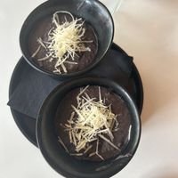 Black bean with Vegan cheese side  at Taq in London