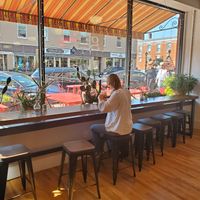 Interior view at Starving Artist Creperie and Cafe in Lee