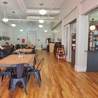 Interior view at Starving Artist Creperie and Cafe in Lee