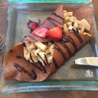 Banana crepe with apple at Divine Earth in Seminyak