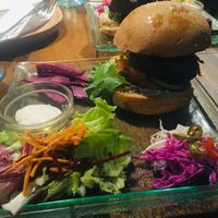 Bliss burger!!  at Divine Earth in Seminyak