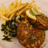 Vegetable burger at imperium  in Chaves