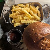 Vege Burger with fries at Amfora in Splitsko-dalmatinska županija
