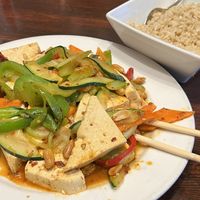 Kung Pao Tofu w/ brown rice   at Zheng Asian Bistro in Glenwood Springs