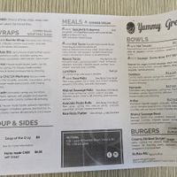 menu (Sep 2023) at Yummy Green in Victoria