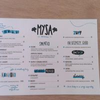 Mysa menu
 at Mysa in Warsaw