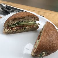 scrambled tofu sandwich   at Anastasia in Tel Aviv