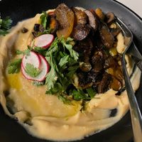 Roasted mushrooms  at Anastasia in Tel Aviv