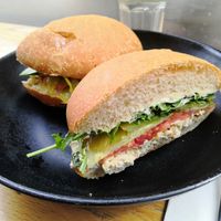 Scrambled egg sandwich at Anastasia in Tel Aviv