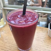 Beetroot-Hazelnut-Shake at Anastasia in Tel Aviv