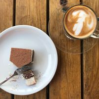 Best vegan tiramisu at Anastasia in Tel Aviv