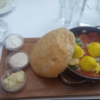 Vegan shashuka at Anastasia in Tel Aviv