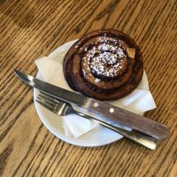 I just wanted a simple dessert that wasn't too rich and this cinnamon bun was perfect. at Anastasia in Tel Aviv