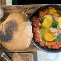 Shakshuka - not my favorite dish at Anastasia in Tel Aviv