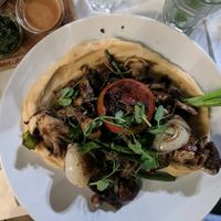 Roasted mushroom dish at Anastasia in Tel Aviv