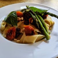 Jerusalem artichoke cream pappardelle at Anastasia in Tel Aviv