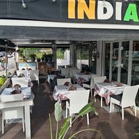 Outside seating at Taste of India in Mallorca