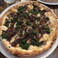 Fungi pizza with vegan cheesee  at La Luna in Kendal