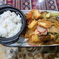 Tofu with veggies at Autumn Sapa Vegan and Vegetarian Restaurant in Lao Cai