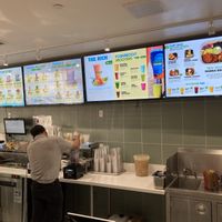 Menu board  at Makka Living Foods in Palm Springs