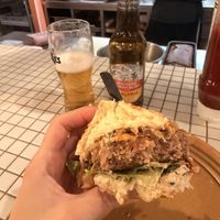 is the beyond meat burger with vegan cheddar  at Onesta Cuisine in Chamonix-mont-blanc