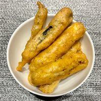 Deep fried zucchini  at Dunes Cafe in Dubai