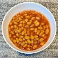 Baked beans  at Dunes Cafe in Dubai