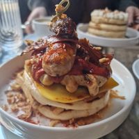 Savoury stack at BIG Sister in London