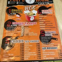 Menu at Thaï'n housse in Occitanie