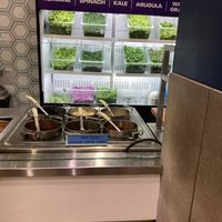 Soups and salad greens at Just Salad - Lenox Hill in New York City