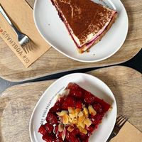 amazing cakes: raspberry tart and cherry wine cake at Das Voglhaus in Konstanz