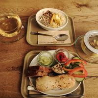Oat Porridge w/Apple & Cinnamon, little hearty breakfast, Ginger/ Lemon Tea and Green Jasmin Tea at Das Voglhaus in Konstanz