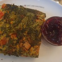Vegan Quiche and Onion Chuntney at Das Voglhaus in Konstanz