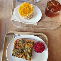 Quiche and mango cake at Das Voglhaus in Konstanz