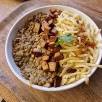 Spätzle mit Linsen at Das Voglhaus in Konstanz