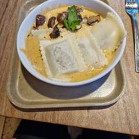 Maultaschen mit Pilzsauce at Das Voglhaus in Konstanz