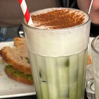 Matcha lattee  at Das Voglhaus in Konstanz