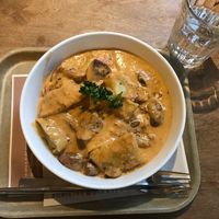 Vegan dream: Vegi-Maultaschen mit Pilzragout at Das Voglhaus in Konstanz
