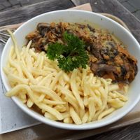Spätzle mit Pilz Ragout at Das Voglhaus in Konstanz