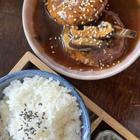 Tofu and 3 mushroom patty  at Obanzai Mama in Fitzroy