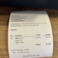 bill  at De Remise - Lunch en Koffie in Dordrecht in Zuid-holland