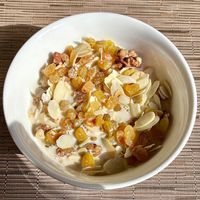 Homemade granola  at Manava in Dubai