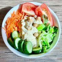 Hummus bowl at Manava in Dubai